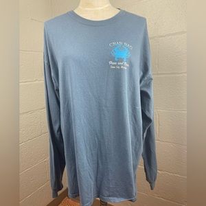 2XL blue crab bag long sleeves T-shirt, Ocean City, Maryland
